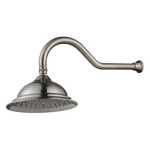 Modern National Bordeaux Shower Arm & Rose Brushed Nickel