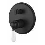 Modern National Bordeaux Shower Diverter Mixer Matte Black