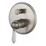 Modern National Bordeaux Shower Diverter Mixer Warm Brushed Nickel