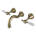 Modern National Bordeaux Wall Bath Set Brushed Bronze
