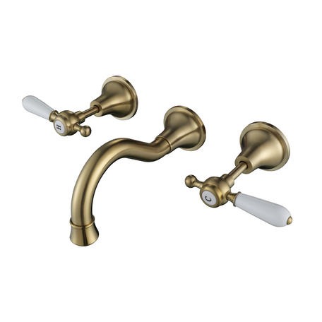 Modern National Bordeaux Wall Bath Set Brushed Bronze