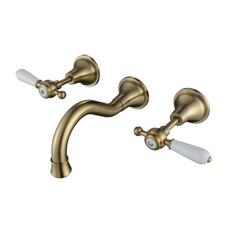 Bordeaux Wall Bath Set Brushed Bronze