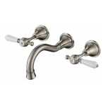 Modern National Bordeaux Wall Bath Set Warm Brushed Nickel
