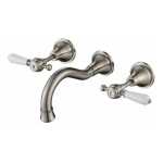 Bordeaux Wall Bath Set Warm  Brushed Nickel