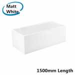 1500x700x580mm Theo Bathtub Multi fit Corner Back to Wall Freestanding Acrylic Matt White Bath tub NO Overflow