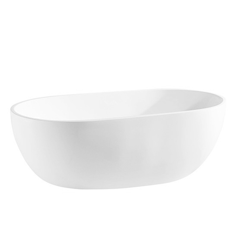1690x805x550mm Olivia Oval Bathtub Freestanding Acrylic MATT White Bath