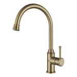 Modern National Montpellier Goose Neck Kitchen Mixer Brushed Bronze