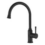 Modern National Montpellier Goose Neck Kitchen Mixer Matte Black