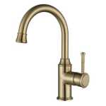 Montpellier High Rise Goose Neck Basin Mixer Brushed Bronze