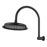 Modern National Montpellier Shower Arm and Rose Matte Black