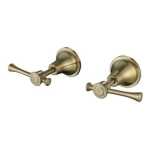 Modern National Montpellier Wall Assemblies 1/4 Turn Brushed Bronze