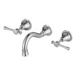 Modern National Montpellier Wall Bath Set Chrome