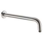 Nero Round Wall Shower Arm 330mm Brushed Nickel