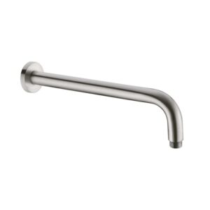 Nero Round Wall Shower Arm 330mm Brushed Nickel