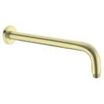 Nero Round Wall Shower Arm 330mm Brushed Gold