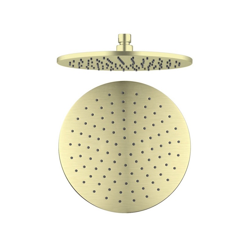 Nero Round Shower Head 250mm Brushed Gold