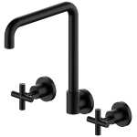 Nero X Plus Wall Kitchen Set Swivel Spout Matte Black