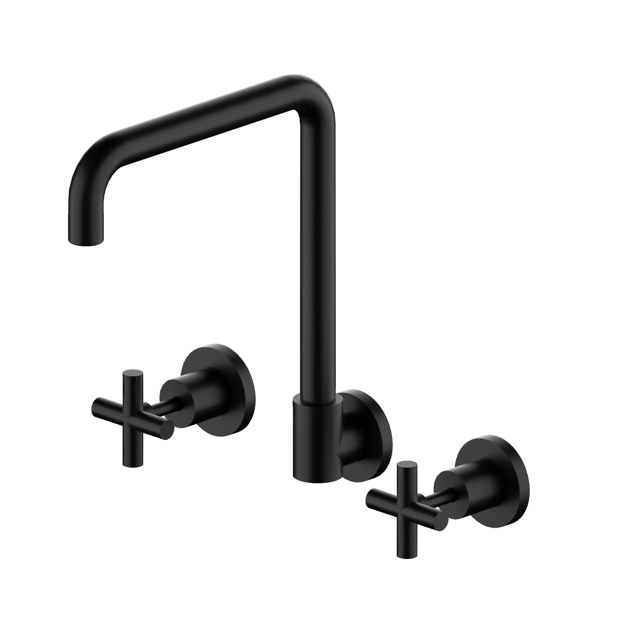 Nero  X Plus Wall Kitchen Set Swivel Spout Matte Black
