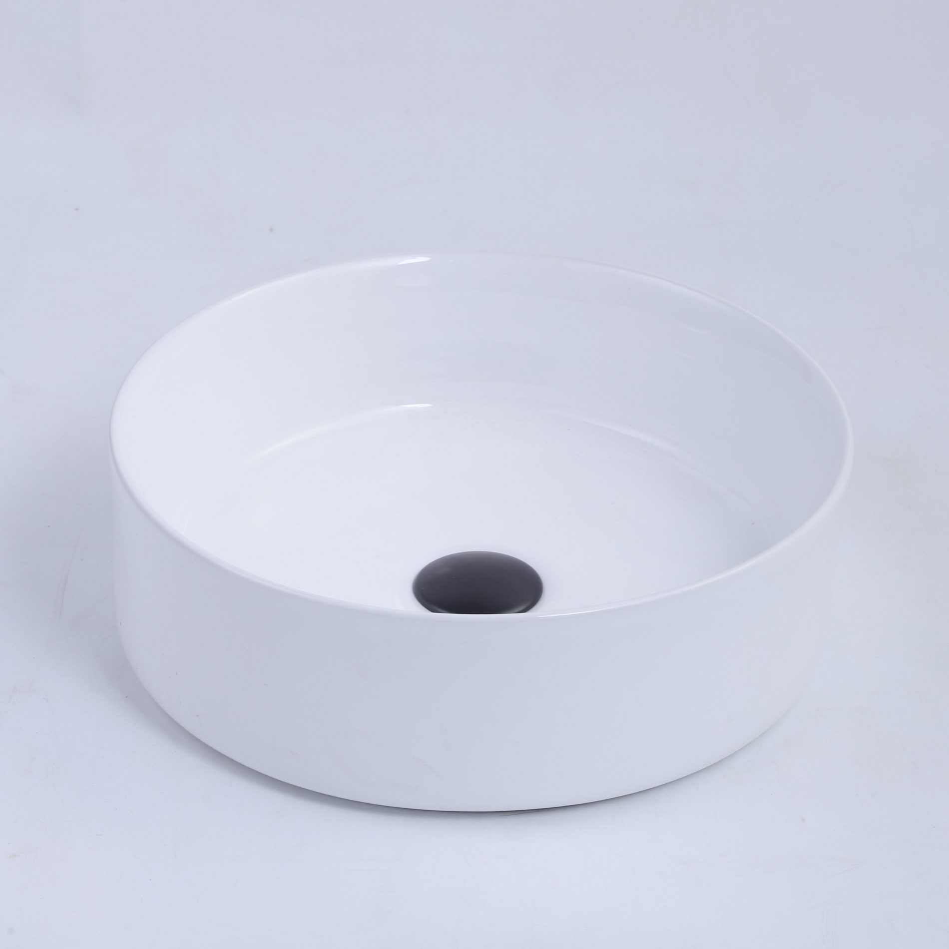 Ovia 360x360x120mm Round Counter Top Basin Gloss White