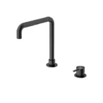 Nero Mecca Hob Basin Mixer Square Spout Gun Metal