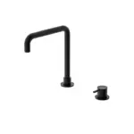 Nero Mecca Hob Basin Mixer Square Spout Matte Black