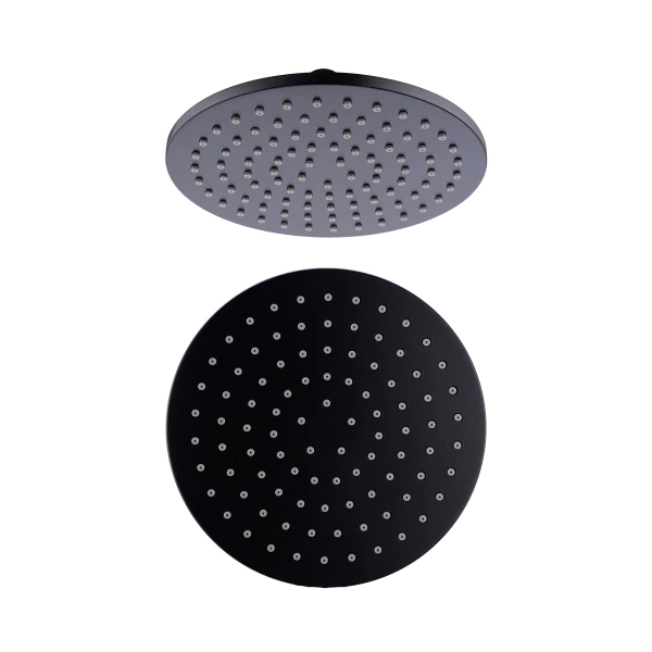 Nero 200mm Round Shower Head Matte Black