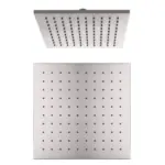 Nero Square Shower Head 250mm Brushed Nickel