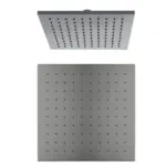 Nero 250mm Square Brass Shower Head Gun Metal