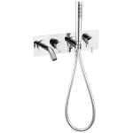 Nero Mecca Wall Mount Bath Mixer with Hand Shower - Chrome