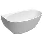 Fienza KEETO 1500mm Back to wall Acrylic Bath Gloss White