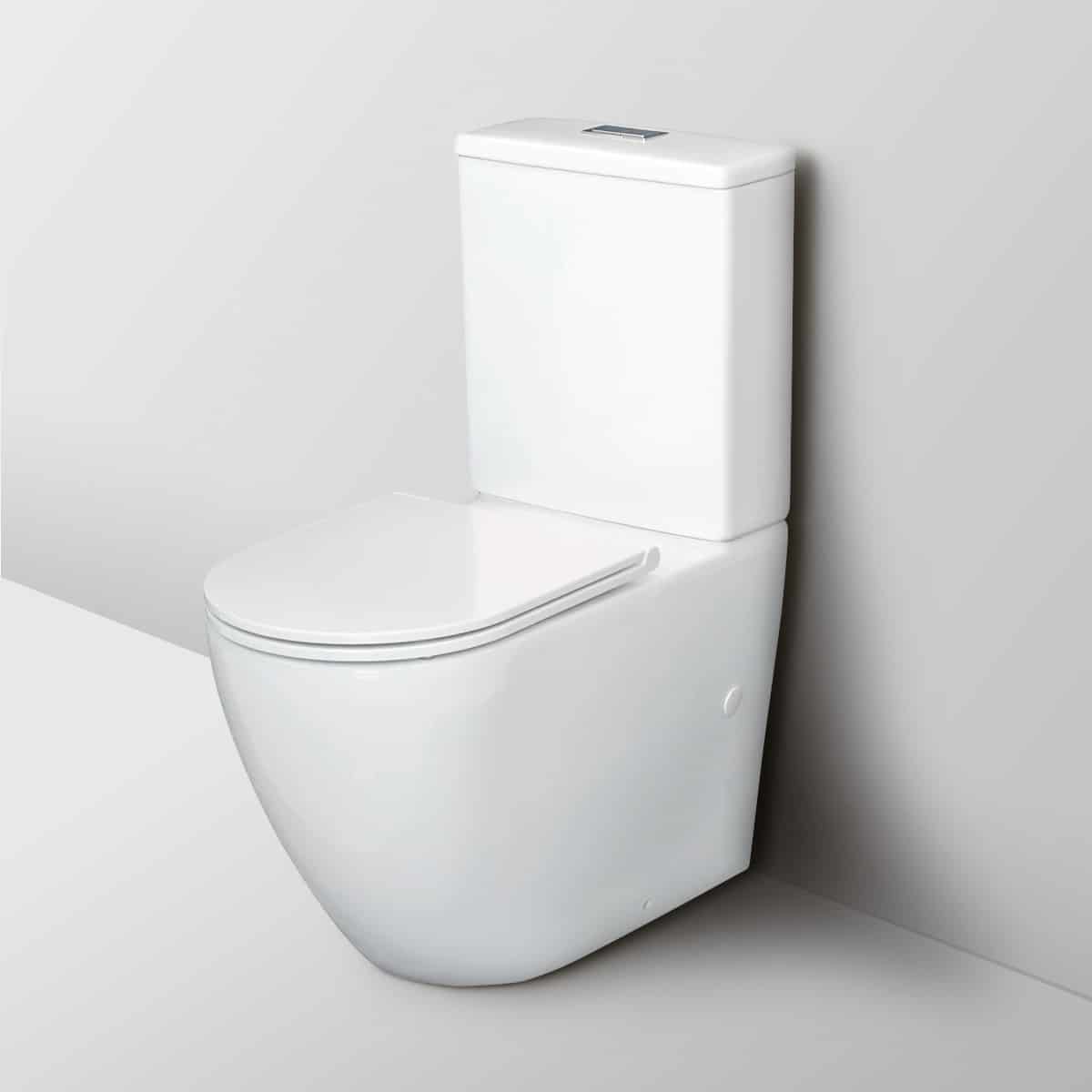 Fienza ALIX Rimless Ambulant Back-to-Wall Toilet Suite Slim Seat Short Projection