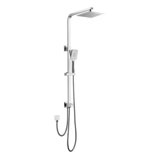 Ovia Chrome 2 in 1 Square Shower Station Double Hose