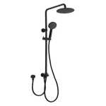 Ovia Black 2 in 1 Round Shower Station Double Hose