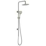 Fienza Kaya 2 in 1 Twin Rail Shower Station Brushed Nickel