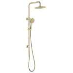 Fienza Kaya 2 in 1 Twin Rail Shower Station Urban Brass Gold