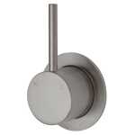 Fienza KAYA UP Wall Mixer Brushed Nickel Small Round Plate