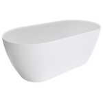 Fienza KAYA Slim Wall Matte White Stone Bath 1500mm