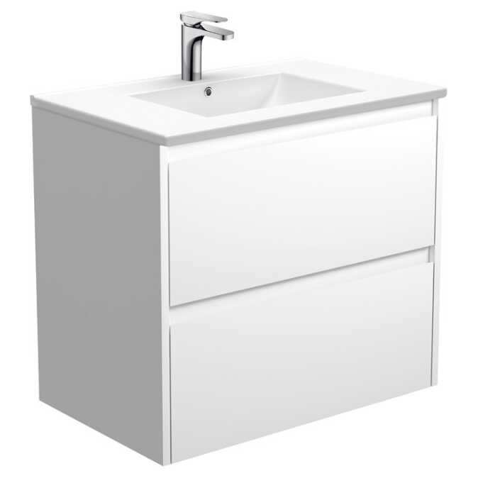 Fienza Dolce Amato 750 Matte White Vanity Wall-Hung