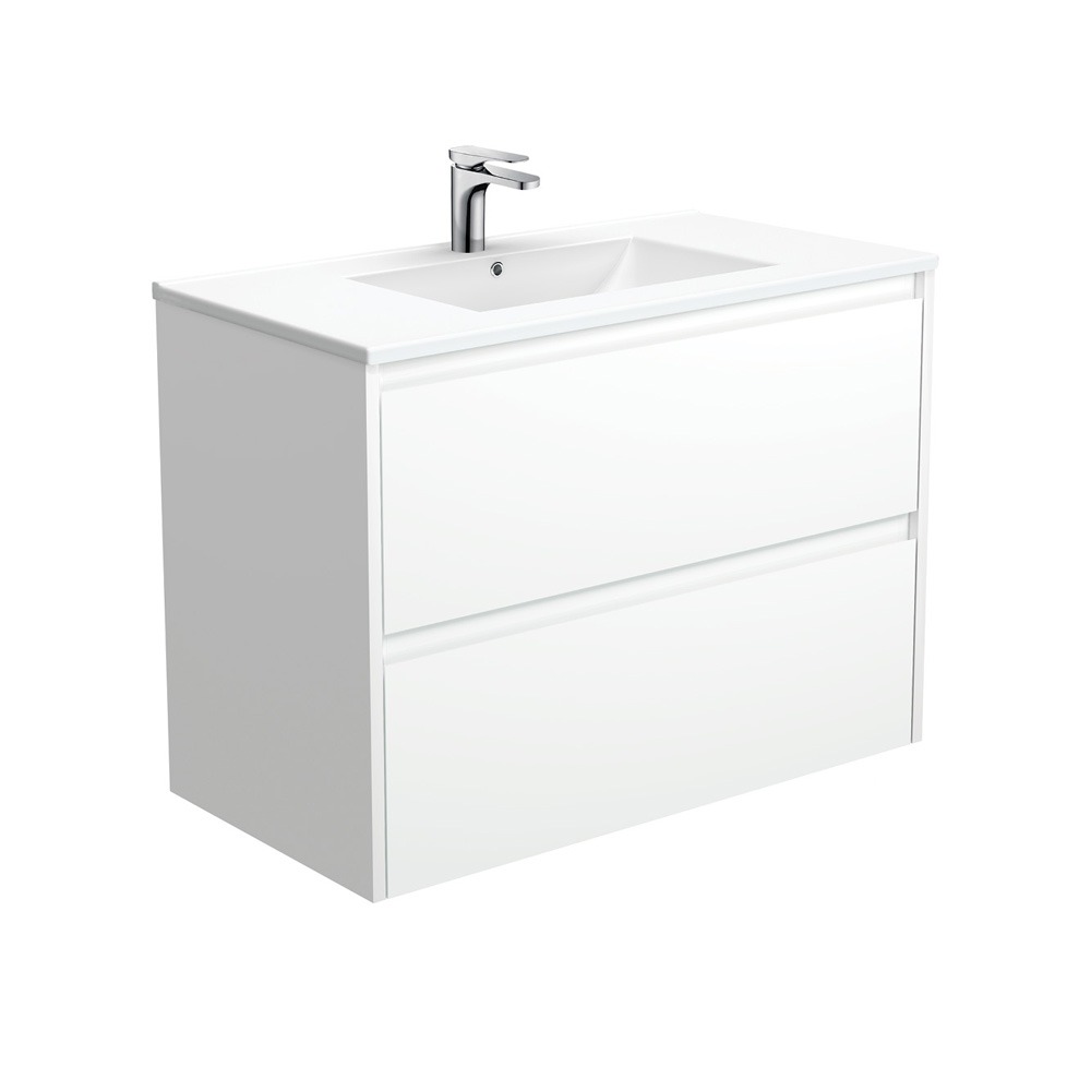 Fienza Dolce Amato 900 Matte White Vanity Wall-Hung