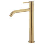 Fienza Kaya Tall Basin Mixer Urban Brass Gold