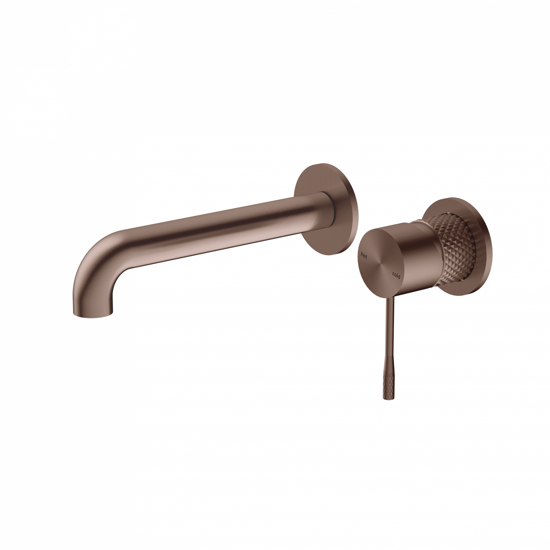Nero Opal Wall Basin/Bath Mixer Separate Back Plate 185mm Brushed Bronze