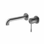Nero Opal Wall Basin/Bath Mixer Separate Back Plate 185mm Gun Metal