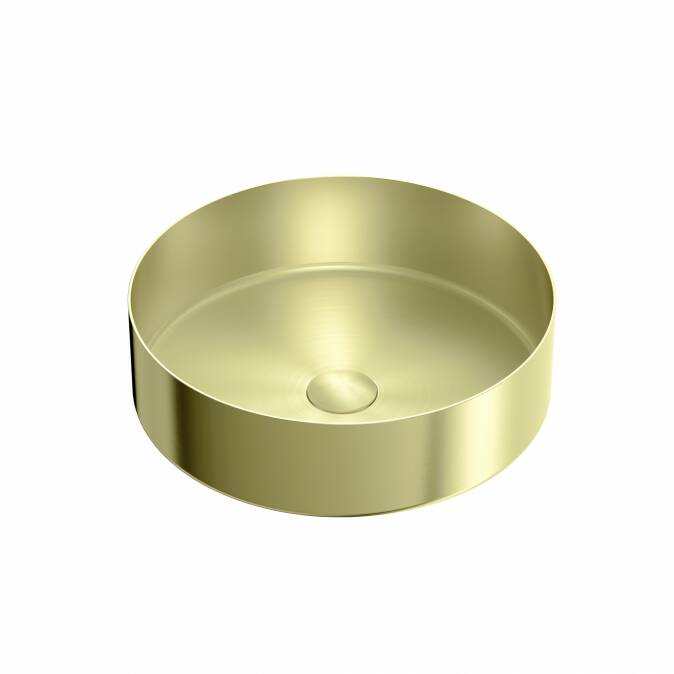 Nero Opal Brushed Gold Stainless Steel Basin 400mm