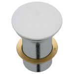 Fienza Cast Stone Cap Pop-Up Waste 32mm Matte White No Overflow