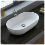 Fienza Nero Solid Surface Basin Matte White