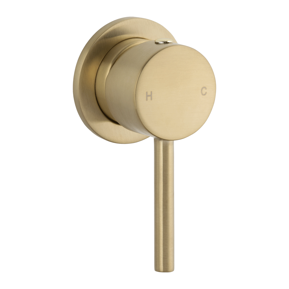 Ovia Milan Shower Bath Mixer Round Brushed Gold