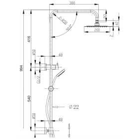 Ovia Shower twin shower