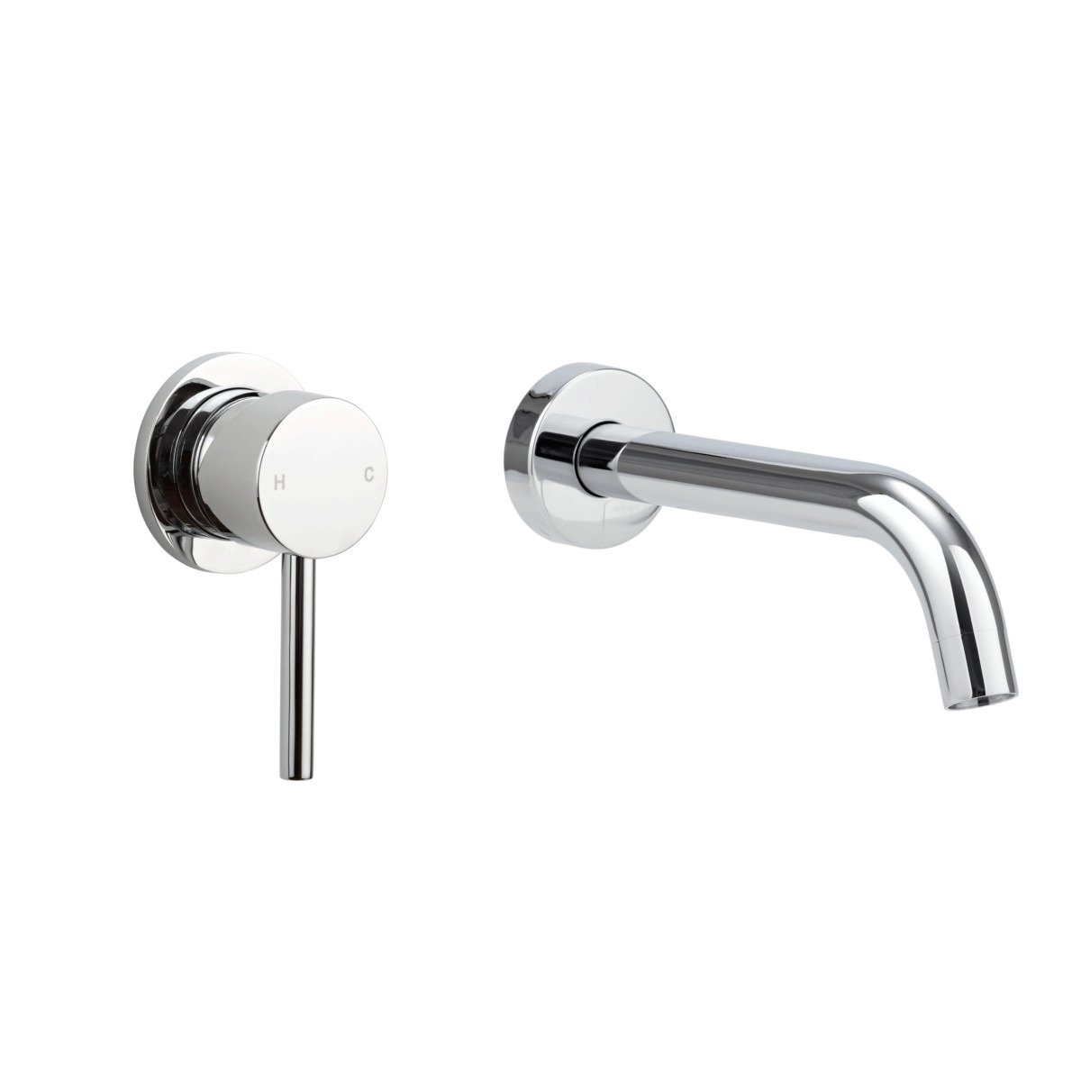 Ovia Milan Wall Basin Bath Mixer with 180mm Spout Chrome