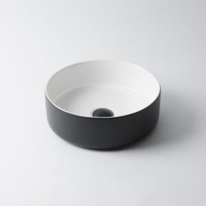 Ovia Claya Matte Black and Matte White Counter Top Basin