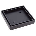 Square Tile Bed Floor Waste, 88mm Outlet, Matte Black